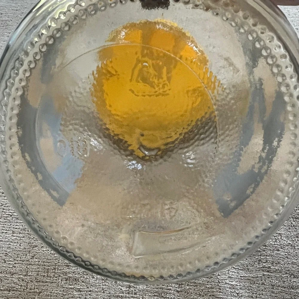 Vintage Glass Sun Tea Jar 1 Gallon‎ Blue Kissing Ducks Hearts Yellow Flip Lid